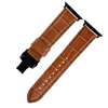 CONKLY Embossed Alligator Grain Genuine Leather Apple Watch Strap Butterfly Deployment Clasp Custom Hardware OEM