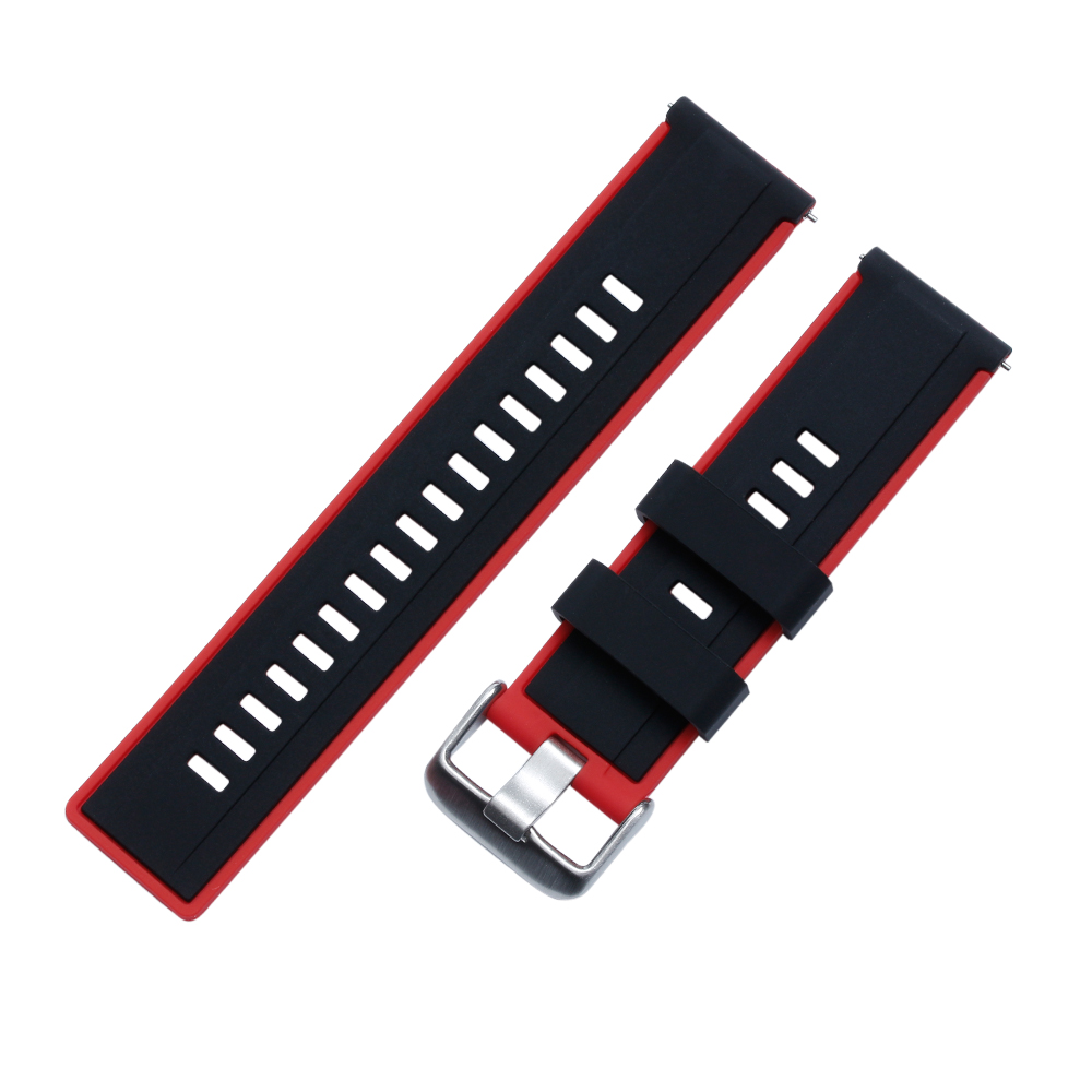 Custom Red And Black Silicone Rubber Watch Band Factory Watch Band Manufacturer for Brand Watches From CONKLY