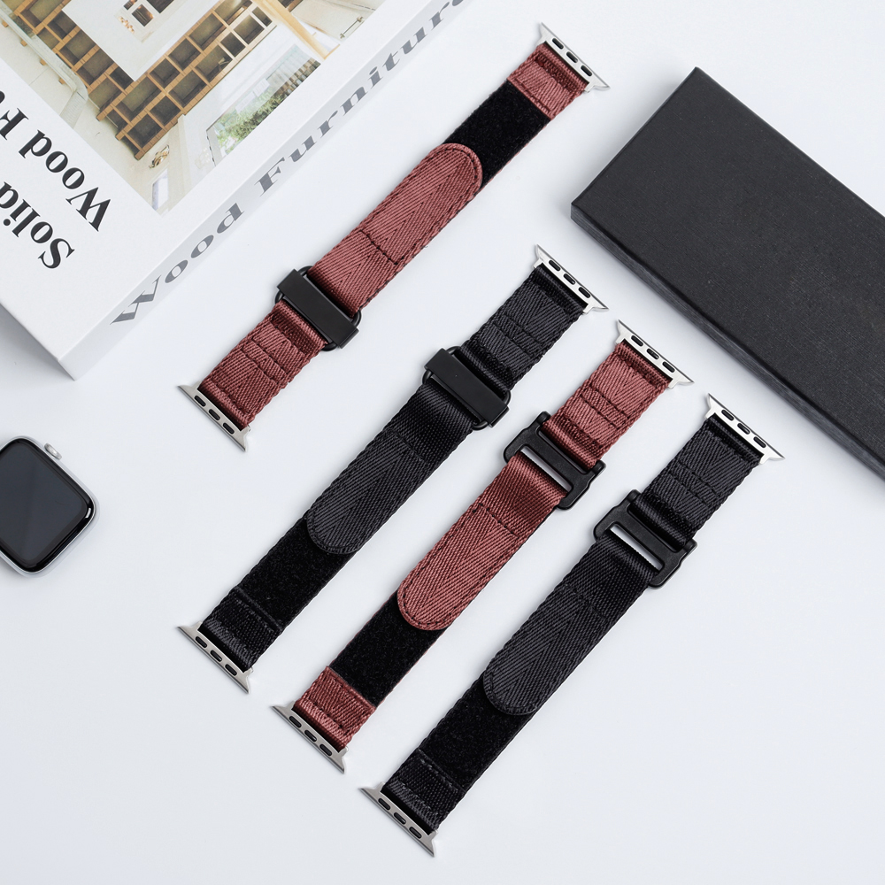 CONKLY OEM And Offer Velcro Watch Band for Apple Watch S8/S7/S6 with Nylon Material in 22mm And 24mm