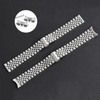Wholesale Jubilee Stainless Steel Watch Band with Curved End Links & Butterfly Clasp