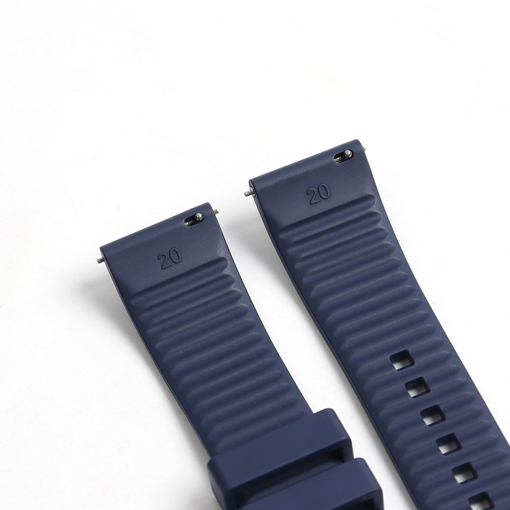 Dual Ridge FKM Rubber Watch Band Wholesale Custom Logo Ocean Diver Strap | CONKLY B2B Factory Direct