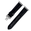 CONKLY Embossed Alligator Grain Genuine Leather Apple Watch Strap Butterfly Deployment Clasp Custom Hardware OEM