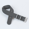 Custom New Ribbed Nylon Watch Strap Gray Color in 20mm 22mm with NATO Band Brushed Hardware for SEIKO