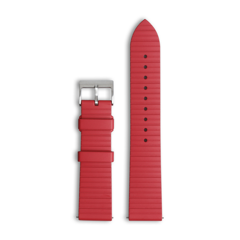 Custom Premium Red Fluorine Rubber Watch Strap FKM Watch Band for Rolex Watches From CONKLY Watch Straps Factory