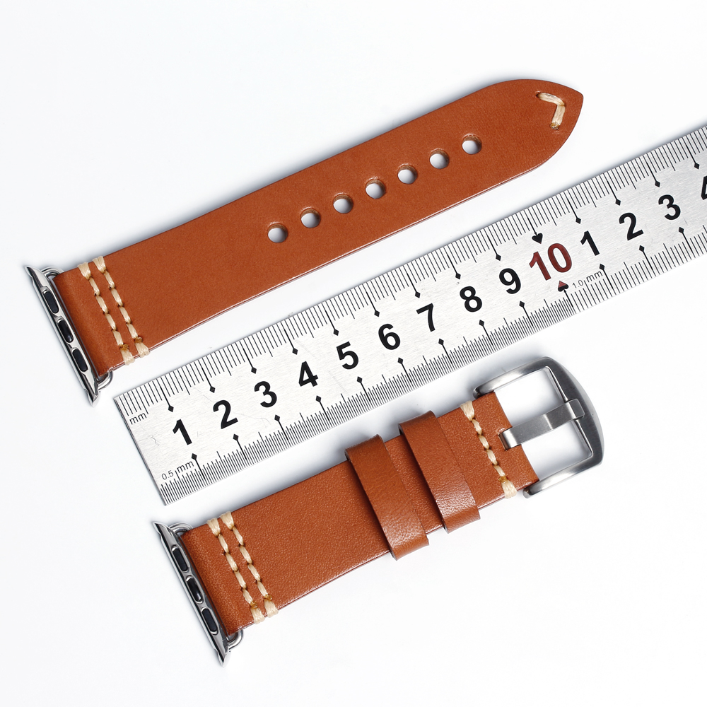 Luxury Oil-Waxed Genuine Leather Strap for Apple Watch - Retro Pull-up Leather Band - Premium B2B Wholesale
