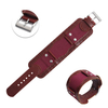 Custom Heavy-duty Canvas And Leather Bund Watch Strap Retro Rivet Padded Wide Cuff Watch Band for Men