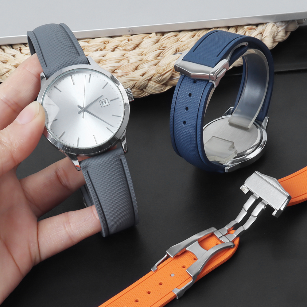 FKM Rubber Watch Strap Factory OEM ODM Wholesale Custom Logo Watch Band Manufacturer