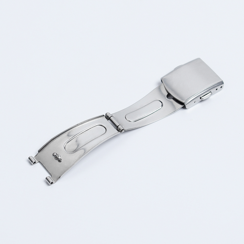 OEM 316L SS 304L SS Folding Buckle for Stainless Steel Watch Band Brushed Deployment Clasp for Watch Strap in 18mm 20mm 22mm