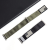 Green Black USA Nylon Material Apple Velcro Watch Band with Silicone Logo in 22mm