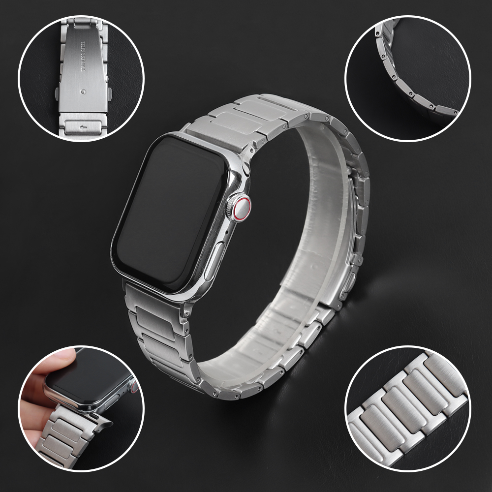 CONKLY Luxury 5-Link Jubilee Stainless Steel Strap for Apple Watch - Premium 304L Polished Metal Band - Wholesale B2B Custom
