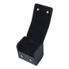 Wholesale OEM Black Leather Single Watch Travel Case with Dual Snap Fasteners