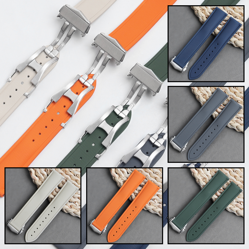 FKM Rubber Watch Strap Factory OEM ODM Wholesale Custom Logo Watch Band Manufacturer