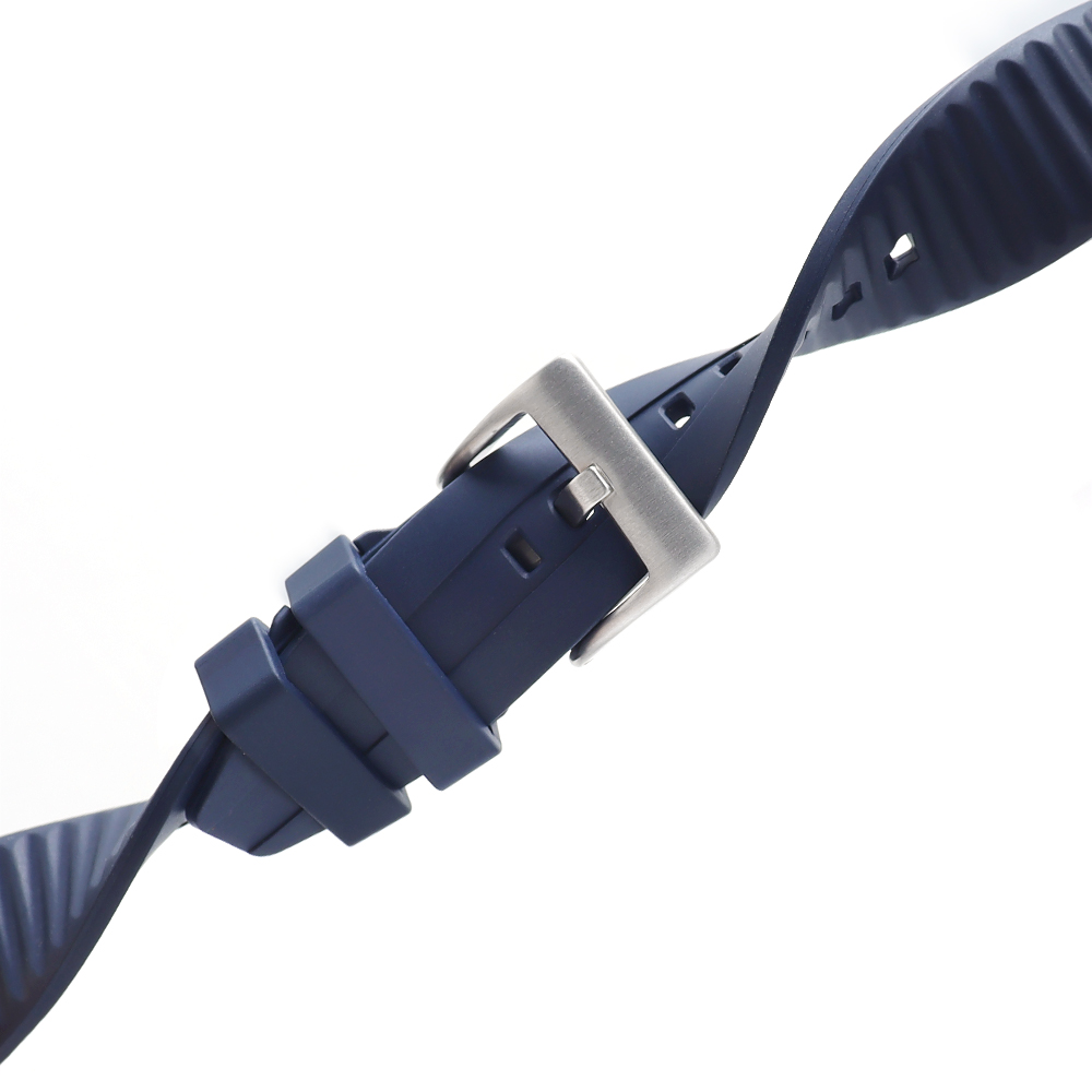 Dual Ridge FKM Rubber Watch Band Wholesale Custom Logo Ocean Diver Strap | CONKLY B2B Factory Direct