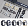 CONKLY Vintage Canvas Apple Watch Band 20mm 22mm 24mm Leather Hole Accent Custom Color Hardware OEM