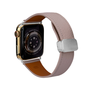 CONKLY Pebbled Leather Magnetic Foldover Clasp Apple Watch Strap Custom Hardware OEM Manufacturer