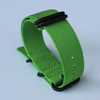 Green Color ZULU Watch Straps 5rings in 22mm with Black PVD Hardware