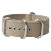 Wholesale Beige Canvas Zulu Watch Straps with Grommets Hole