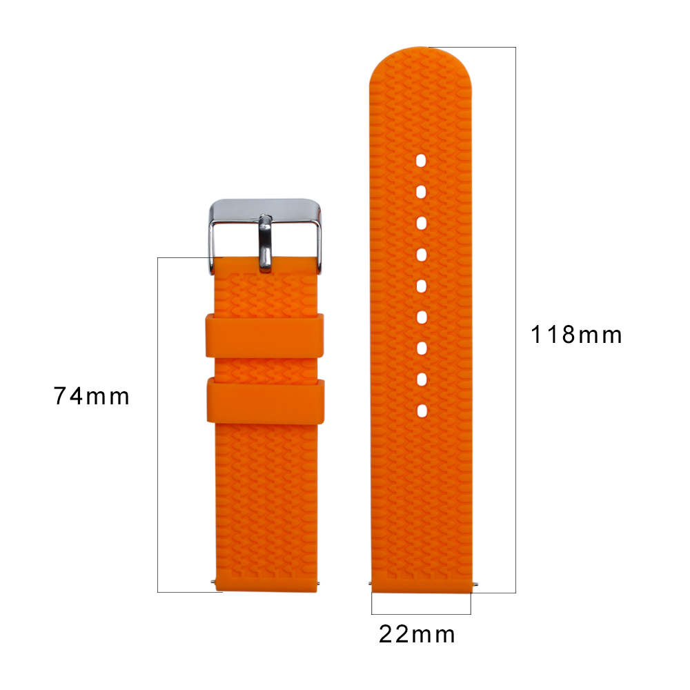 CONKLY OEM Premium Orange Silicone Watch Bands Manufacturer Watch Straps Factory for Each Brand Watches in Many Size