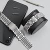 Wholesale Jubilee Stainless Steel Watch Band with Curved End Links & Butterfly Clasp