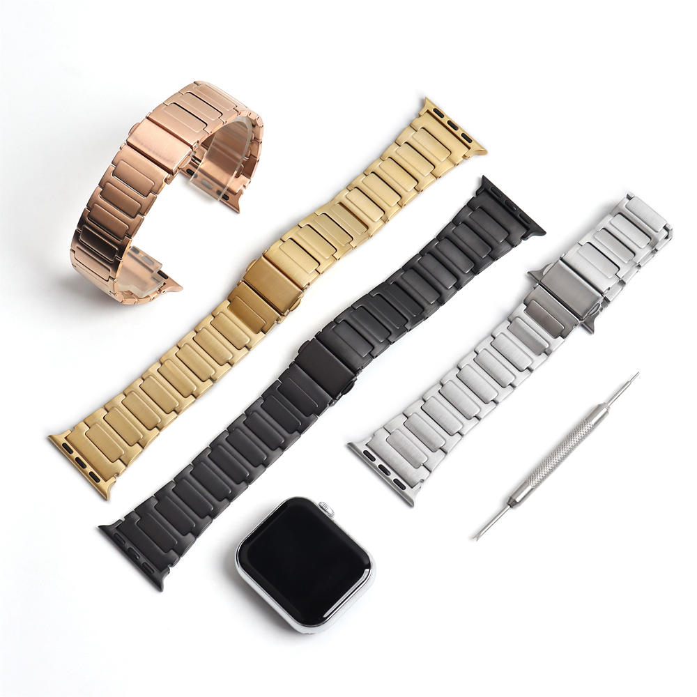 CONKLY Luxury 5-Link Jubilee Stainless Steel Strap for Apple Watch - Premium 304L Polished Metal Band - Wholesale B2B Custom