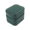 OEM Green Leather Single Slot Watch Box Anti-Scratch Zippered Travel Case