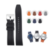 Dual Ridge FKM Rubber Watch Band Wholesale Custom Logo Ocean Diver Strap | CONKLY B2B Factory Direct