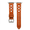 CONKLY Vintage Rallye Perforated Leather Apple Watch Band Racing Style Pin Buckle Custom OEM