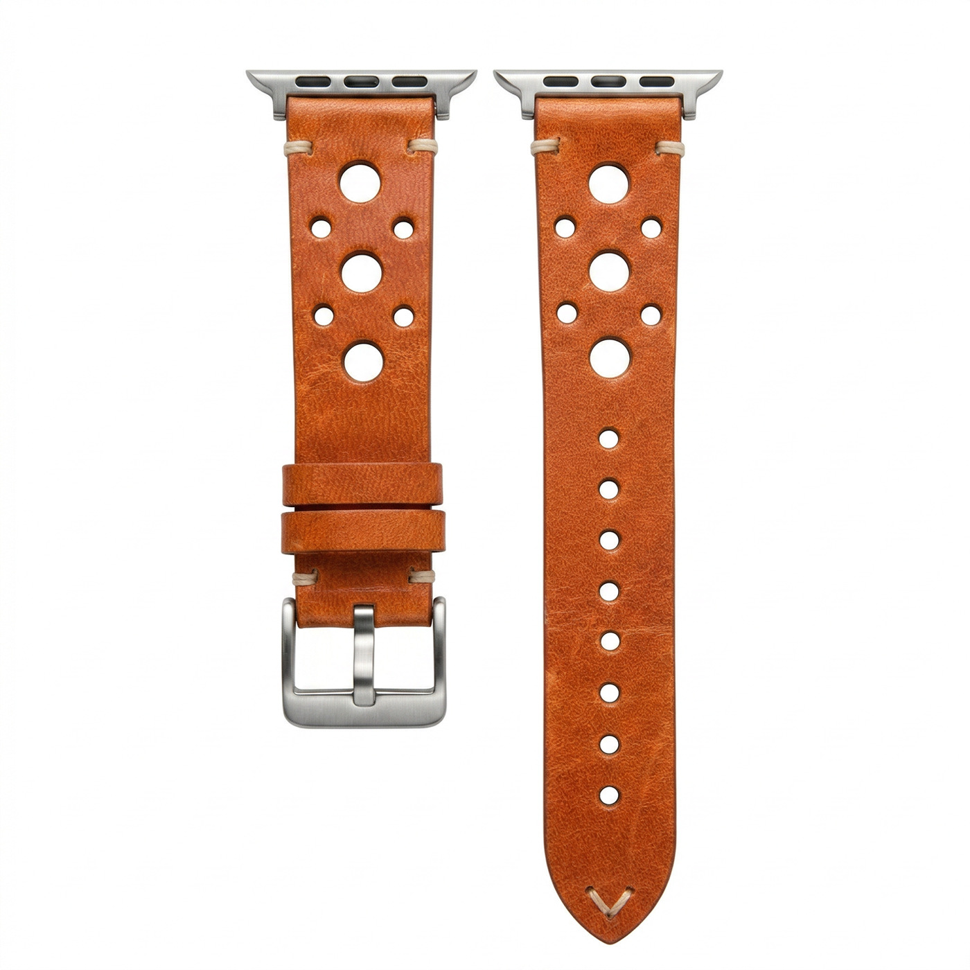 CONKLY Vintage Rallye Perforated Leather Apple Watch Band Racing Style Pin Buckle Custom OEM