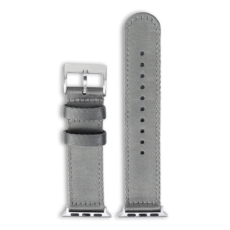 CONKLY Seatbelt Nylon Apple Watch Band in 20mm 22mm Green And Grey Color Apple Watch Strap Factory