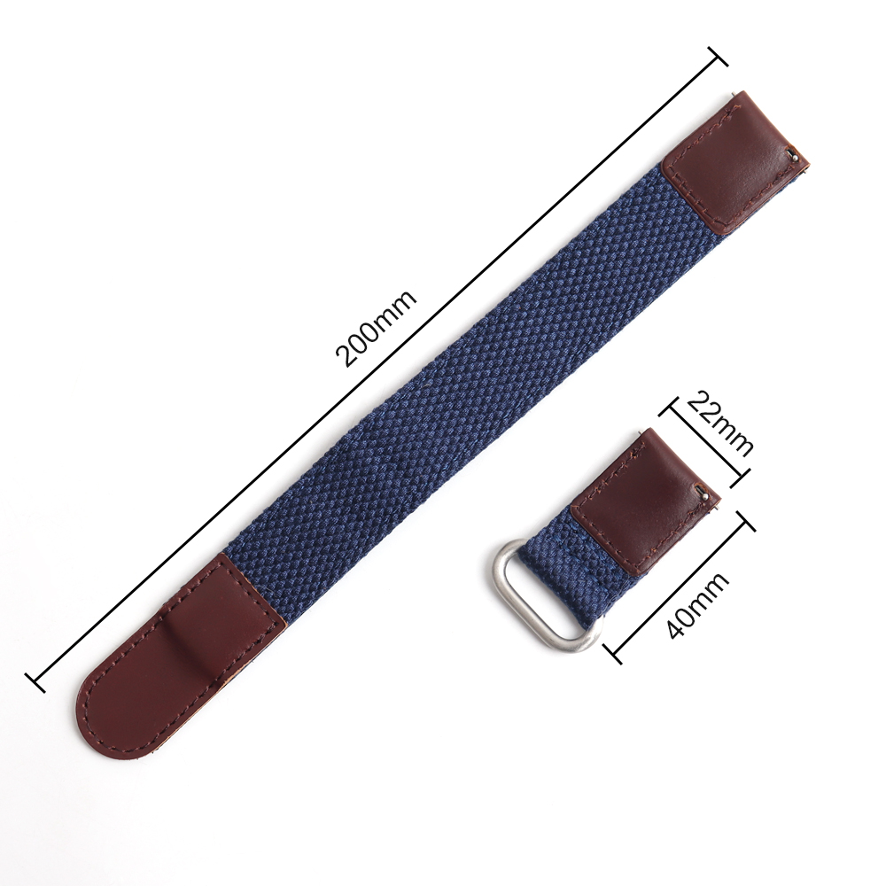 OEM Produce Velcro Watch Strap for Apple Watch with Nylon Leather Material in 20mm 22mm 24mm
