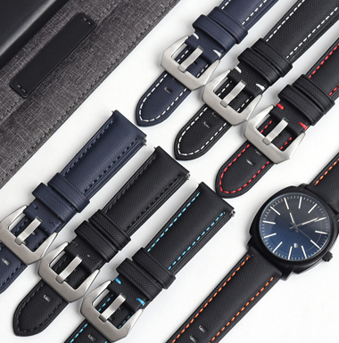 Sailcloth+Leather Watch Bands