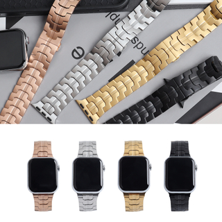 Luxury 304L Stainless Steel Metal Link Bracelet for Apple Watch - Integrated Connector Design - Wholesale B2B Custom Edition
