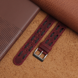 OEM Vintage Racing Leather Watch Strap | Breathable Rally Style Crazy Horse Leather Band Wholesale