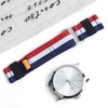 Universal Quick Release Nylon Hook And Loop Watch Band with Orange Accent Tab