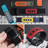 Tactical Nylon Hook And Loop Apple Watch Band with Leather Patch Accent