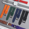 Textured Waffle FKM Fluoroelastomer Watch Strap Heavy Duty Stainless Steel Buckle Quick Release Sport Band
