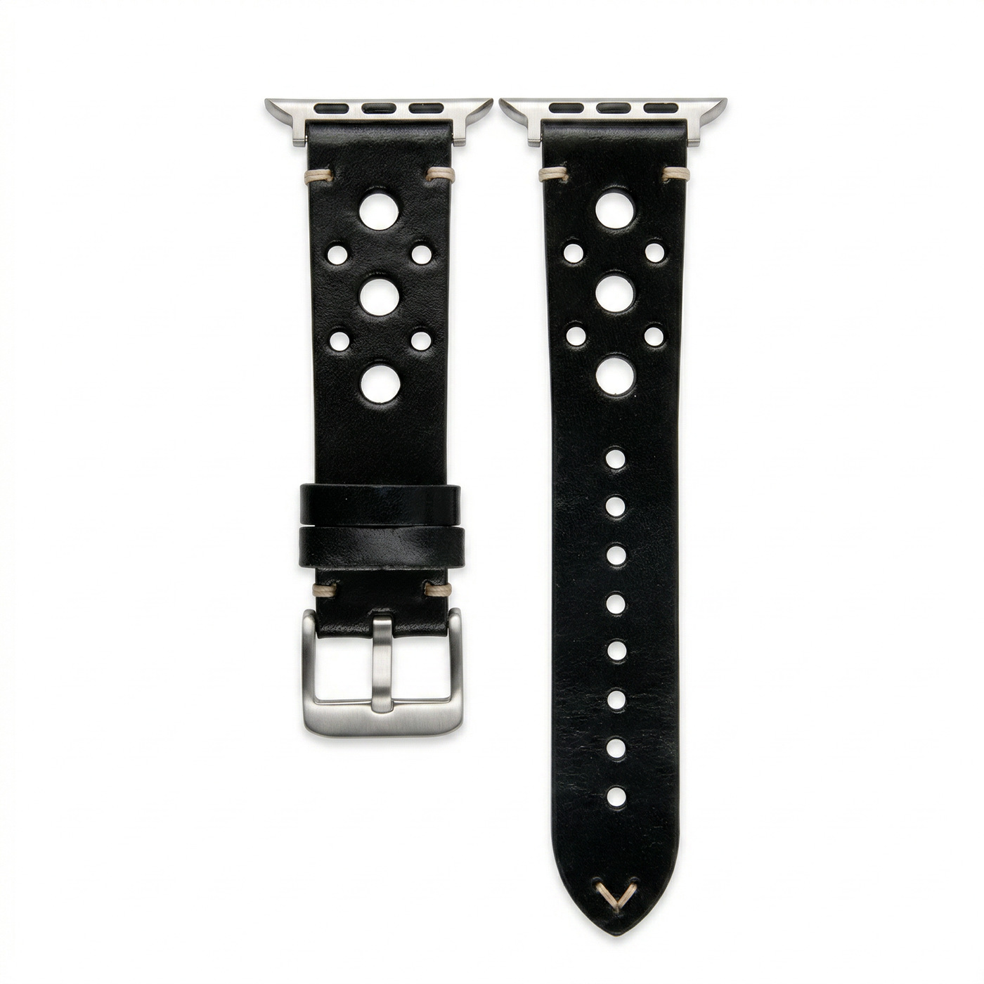 CONKLY Vintage Rallye Perforated Leather Apple Watch Band Racing Style Pin Buckle Custom OEM