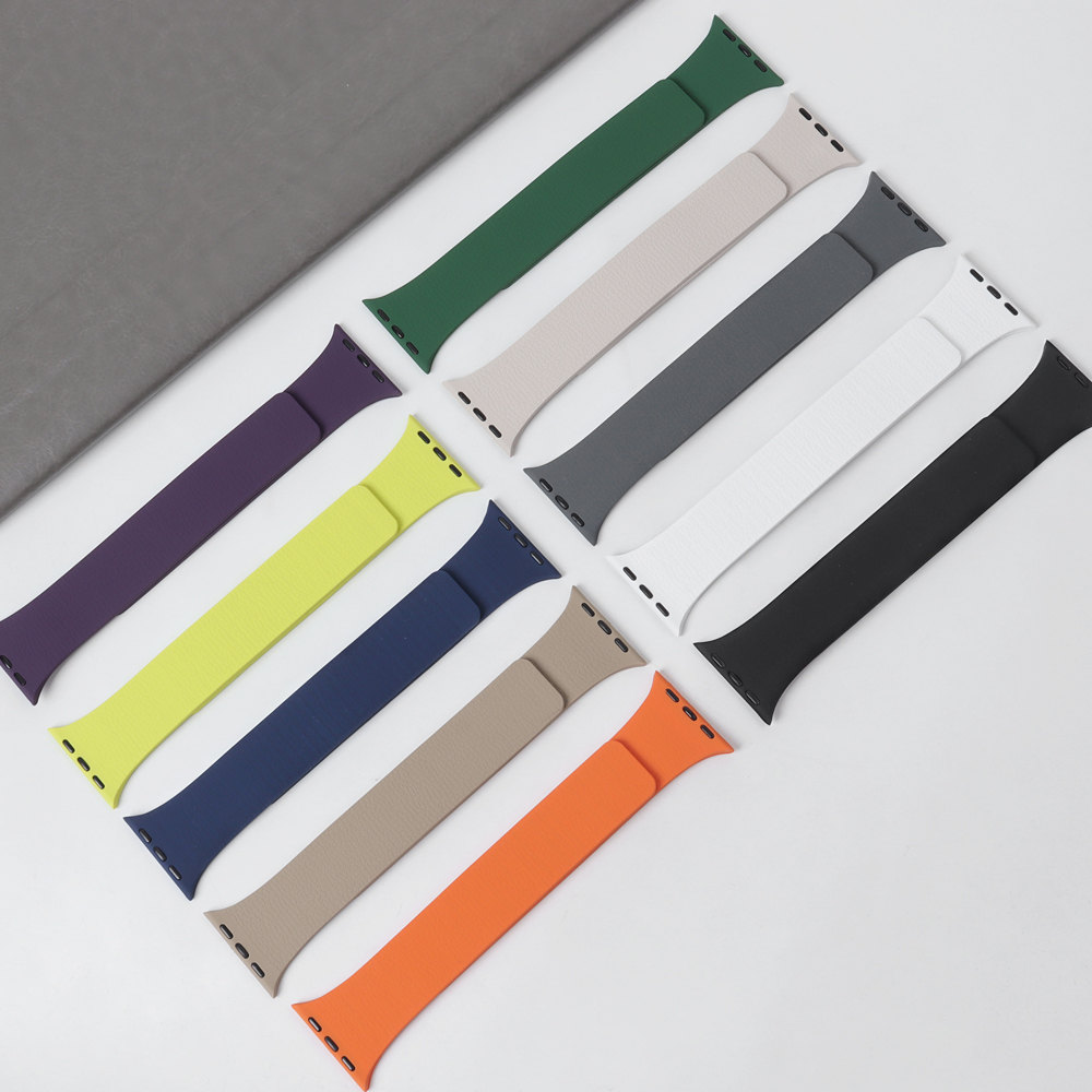 OEM Premium Magnetic Silicone Watch Band From Watch Straps Factory Accept Customized Color Size