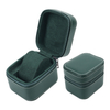 OEM Green Leather Single Slot Watch Box Anti-Scratch Zippered Travel Case