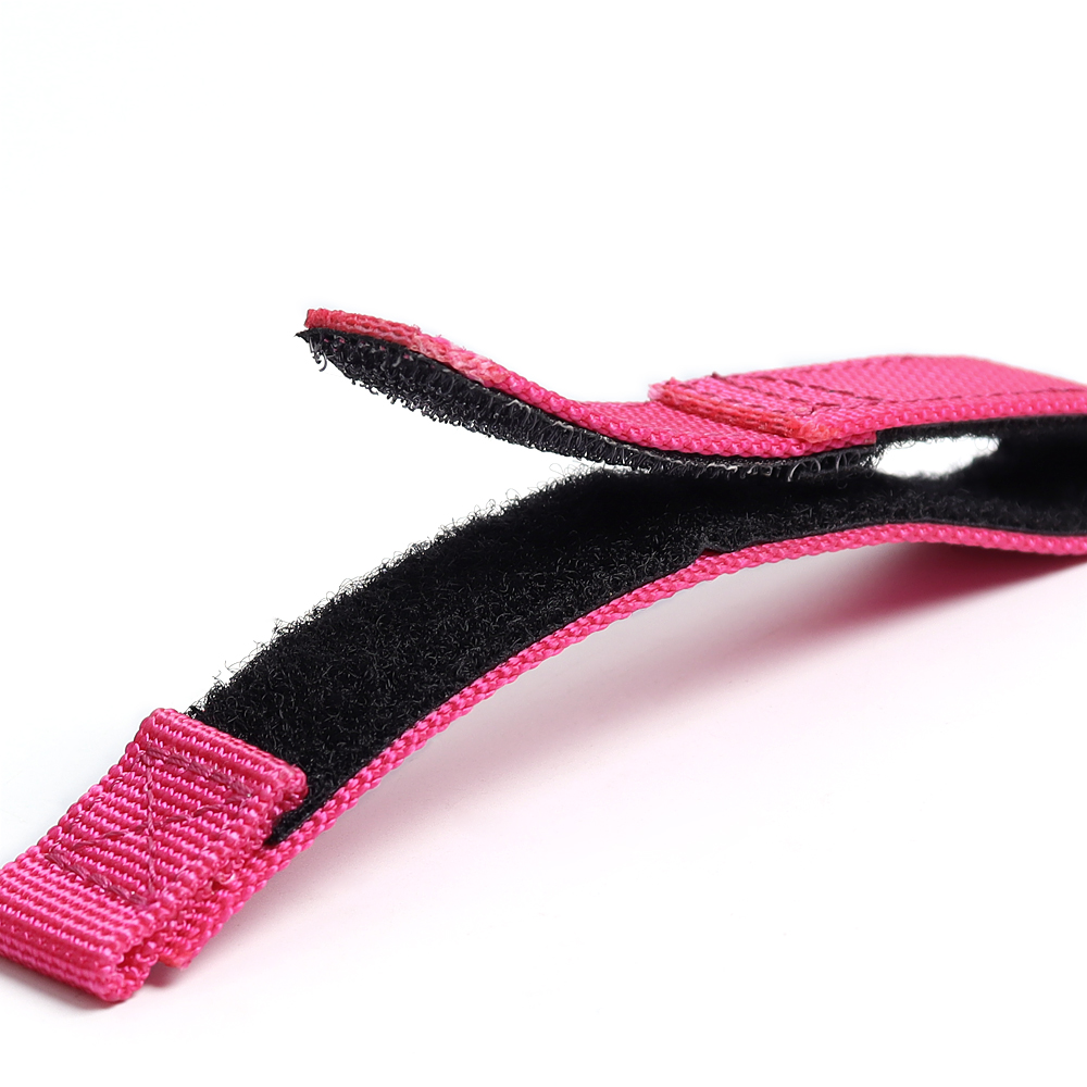 Pink Universal Nylon Leather Tactical Watch Band with Hook And Loop Fastener