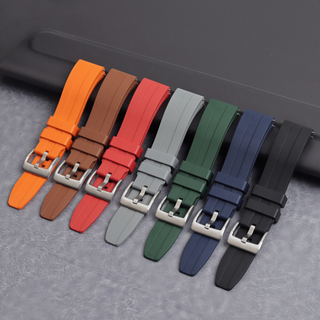 Dual Ridge FKM Rubber Watch Band Wholesale Custom Logo Ocean Diver Strap | CONKLY B2B Factory Direct
