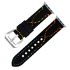 CONKLY Rainbow Cross-Stitched Matte Leather Apple Watch Band Heavy Duty Pre-V Pin Buckle Custom OEM