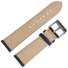 Navy Color Sail Cloth Watch Band with Brushed Buckle Nylon And Leather Watch Straps