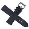 Navy Color Sail Cloth Watch Band with Brushed Buckle Nylon And Leather Watch Straps