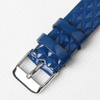 OEM 2 Piece of Blue Twill Leather Watch Band with Quick Release Spring Bar For Watch Company