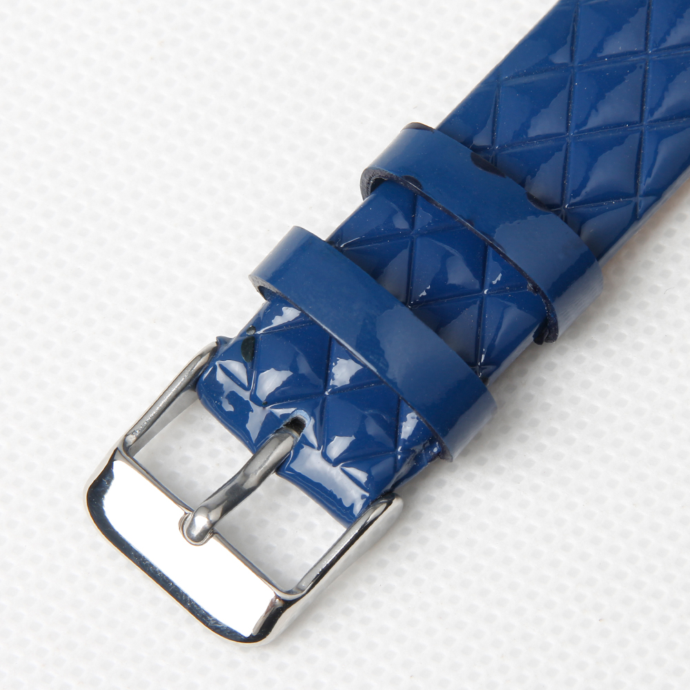 OEM 2 Piece of Blue Twill Leather Watch Band with Quick Release Spring Bar For Watch Company