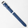 OEM 2 Piece of Blue Twill Leather Watch Band with Quick Release Spring Bar For Watch Company