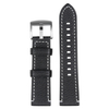 Custom 2 Piece of Black Genuine Leather Watch Band For Watches Company