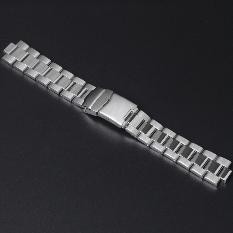 22mm Brushed Engineer Solid Link 316l Stainless Steel Watch Bracelet Band