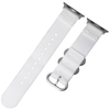 White 2 Piece of Nylon Zulu Watch Straps for Apple with Brushed Hardware And Connector